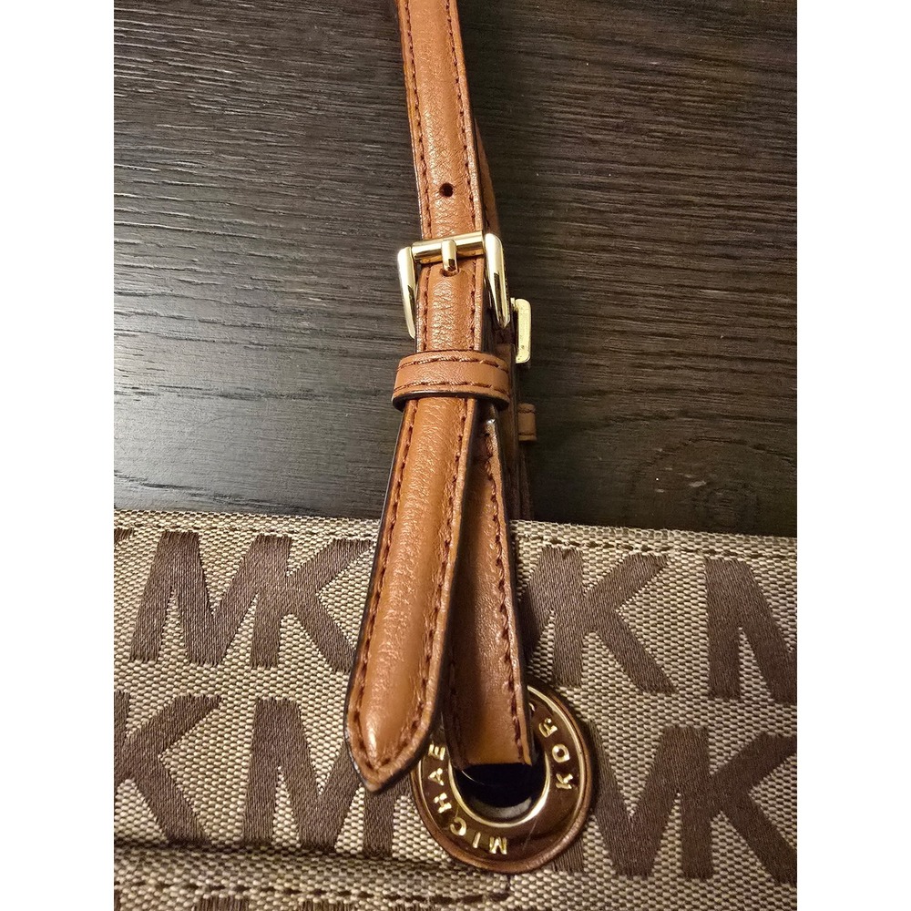 Michael‎ Kors MK Logo Tote Bag Purse Satchel Adjustable Strap - Picture 3 of 6